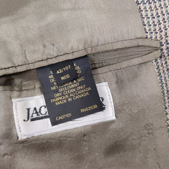 Jack Fraser Men's Blazer Jacket Size 42R Silk Wool Business Casual Old Money - Picture 4 of 10